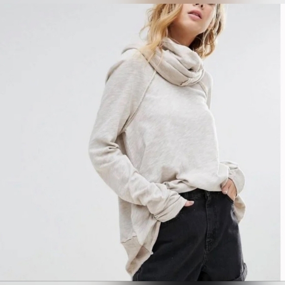 FREE PEOPLE BEACH Cocoon Cowl Neck Two Body Pullover Top - Picture 4 of 8